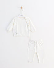 Cargar imagen en el visor de la galería, 8352-9W Conjunto Pantalón Punto Niño Beige