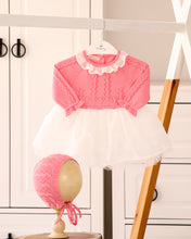 Cargar imagen en el visor de la galería, 5344 Knitted dress with Bell skirt with bonnet