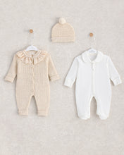 Cargar imagen en el visor de la galería, 9326 Baby Girls Romper Set with body vest and Hat (Pack of 4)