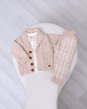 Charger l'image dans la galerie, 9570-BB Boys Baby Blue Knitted Trousers 3 Pieces Set