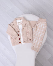 Load image into Gallery viewer, 9570-C Boys Cappuccino Knitted Trousers 3 Pieces Set (Pack 4)