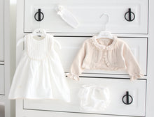 Charger l'image dans la galerie, 5362 Fabric Dress with Knitted Cardigan, Panty and Head Band  (Pack of 4)
