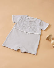 Cargar imagen en el visor de la galería, 10717-W Boys White Romper (Pack of 4)