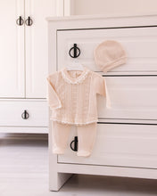 Cargar imagen en el visor de la galería, 10816-W Girls White with Pink 2 Pieces Knitted Set (Pack of 4)