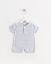 Charger l'image dans la galerie, 7385 Boys White with Beige Romper (Pack of 4)