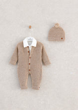 Cargar imagen en el visor de la galería, 9327 Boy Beige Romper Suit with body vest and Hat (Pack of 4)