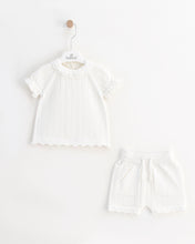 Cargar imagen en el visor de la galería, 8473 Baby Girls White Short Set (Pack of 4)