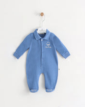 Load image into Gallery viewer, 12714  Boys Blue Babygrow (Pack 4)
