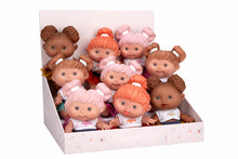 Cargar imagen en el visor de la galería, 60851. Elegance Party Cocolin dolls (9 units) with bath towel in display case