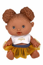 Cargar imagen en el visor de la galería, 60851. Elegance Party Cocolin dolls (9 units) with bath towel in display case