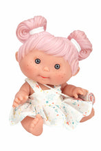 Cargar imagen en el visor de la galería, 60852. 26 cm Cocolín Beach Elegance dolls (9 units) in display case