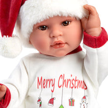 Load image into Gallery viewer, 74501 Leo Laughing Newborns with Baby Sounds and  Merry Christmas Outfit