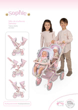 Cargar imagen en el visor de la galería, 90875 Twin Pram Doll Sophie Collection