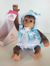 Load image into Gallery viewer, 36301 Gordo SILICON Monkey Pale Blue Romper