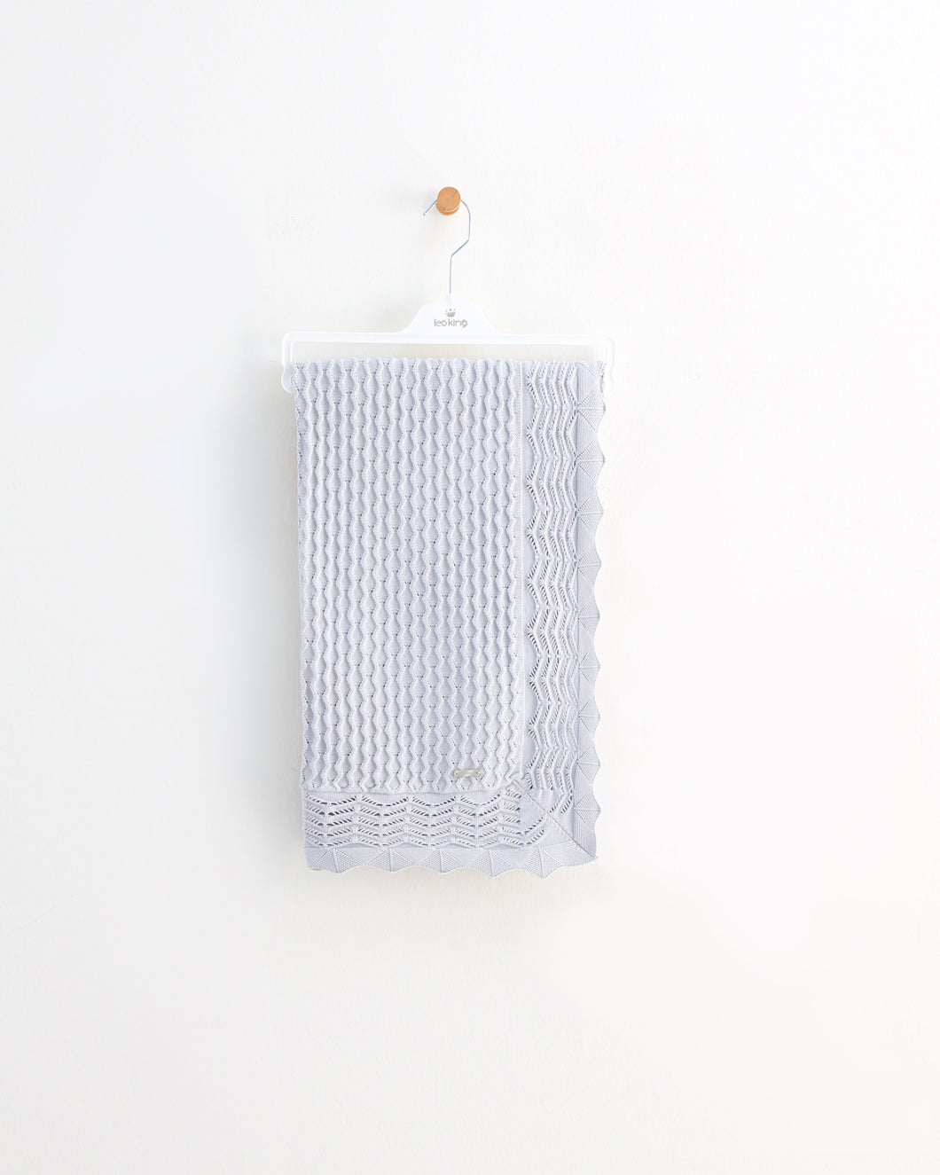 6353 Grey Knitted Blanket /Shawl