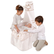 Cargar imagen en el visor de la galería, 51078 Dolls Crib/Cradle with Canopy Verona Collection