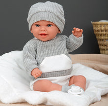 Cargar imagen en el visor de la galería, 60875 Babyto Grey Elegance Doll (WEIGHTED DOLL)