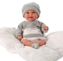 Cargar imagen en el visor de la galería, 60875 Babyto Grey Elegance Doll (WEIGHTED DOLL)