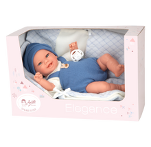 Cargar imagen en el visor de la galería, 60900 Blue Babyo Elegance Doll (WEIGHTED DOLL)