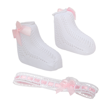 Charger l'image dans la galerie, 6369 Pair of Pink Socks with Headband