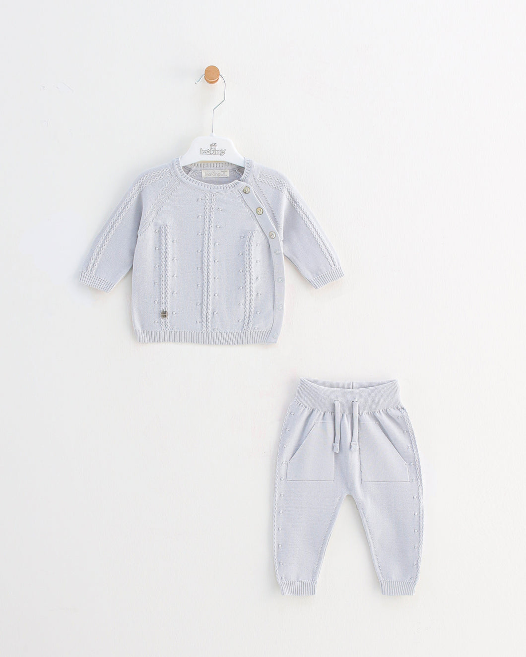 8352-9W Conjunto Pantalón Punto Niño Beige