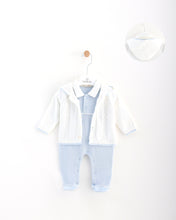 Charger l&#39;image dans la galerie, 12708 Grey &amp; White Newborn Babygrow with Cardigan 2 pcs (Pack of 4)
