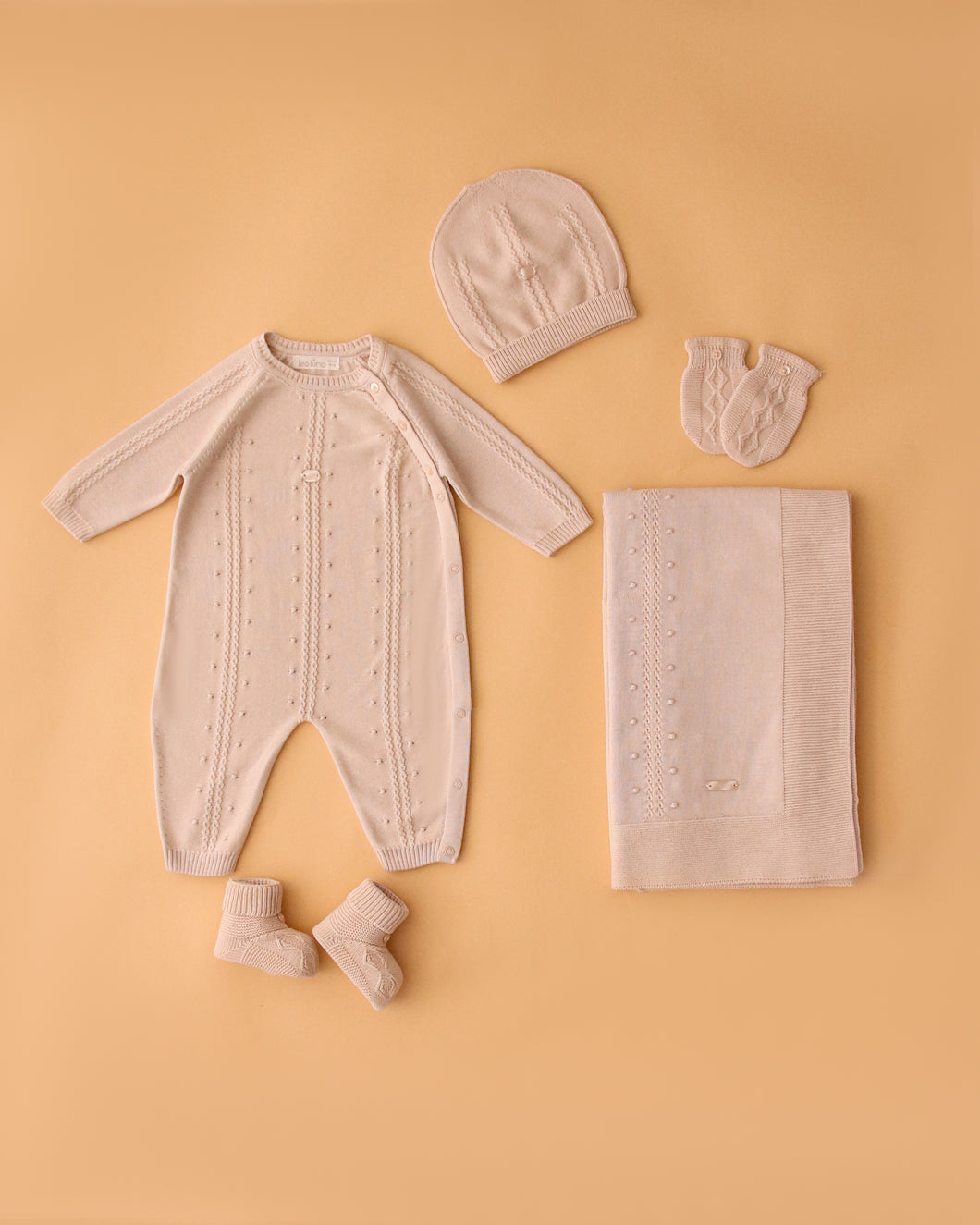 3061 Newborn Beige Gift 5 Pieces Set