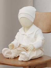 Load image into Gallery viewer, 10715 Ivory Knitted with Cotton Babygrow with Hat (Pack 4)
