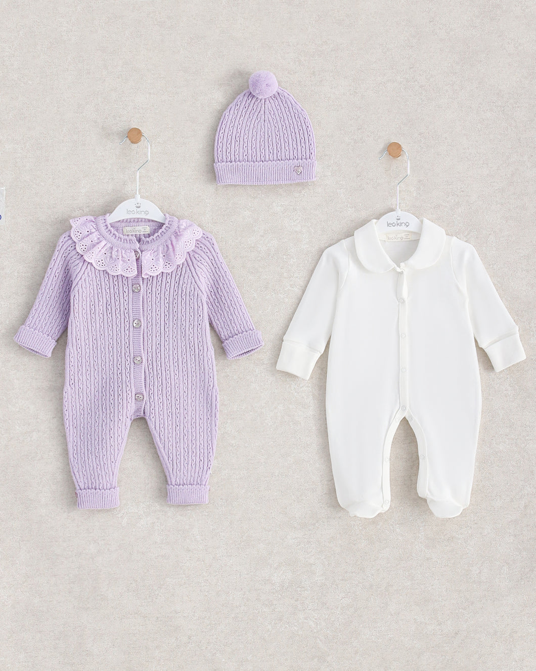 9326 Baby Girls Romper Set with body vest and Hat (Pack of 4)