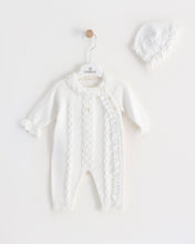 Charger l&#39;image dans la galerie, 7387 Girls White Knitted Romper  (Pack 4)
