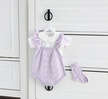 Load image into Gallery viewer, 7407 Beige Baby Girls Romper (Pack 4)
