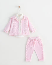 Charger l&#39;image dans la galerie, 8464  Girls Pink with white Trousers 3 Pcs Set (Pack of 4)
