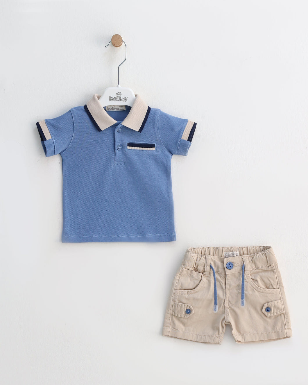 11811 Blue Boys Knitted Short Set (pack of 4)