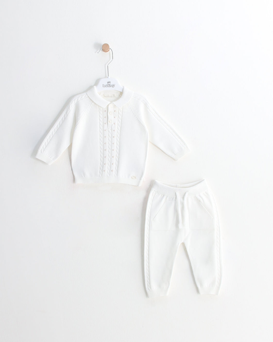 8449 Boys White Trousers Set (Pack 4)