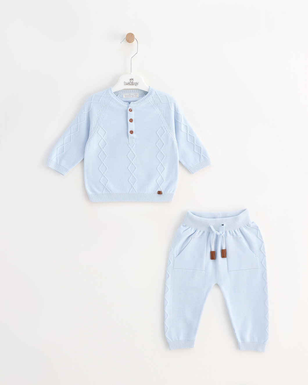 8461 Baby Blue Boys Knitted Set (pack 4)