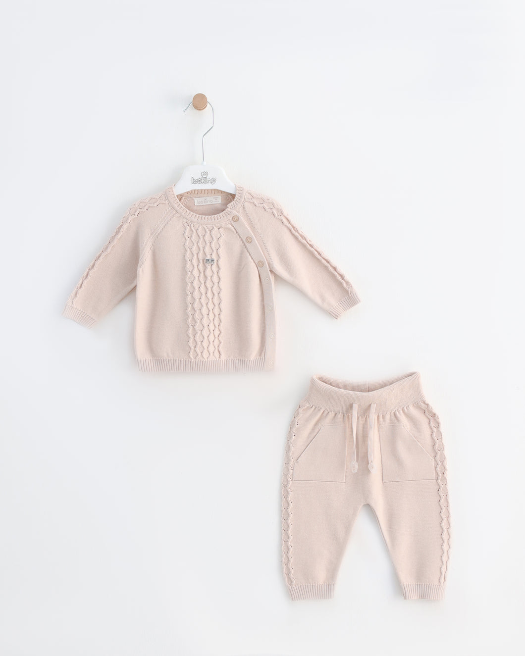 8472-BGE  Boys  Beige Knitted Set