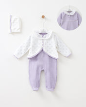 Cargar imagen en el visor de la galería, 12707-P Girls Newborn Babygrow with Cardigan (Pack 4)
