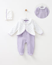 Cargar imagen en el visor de la galería, 12707-L Girls Newborn Babygrow with Cardigan (Pack 4)
