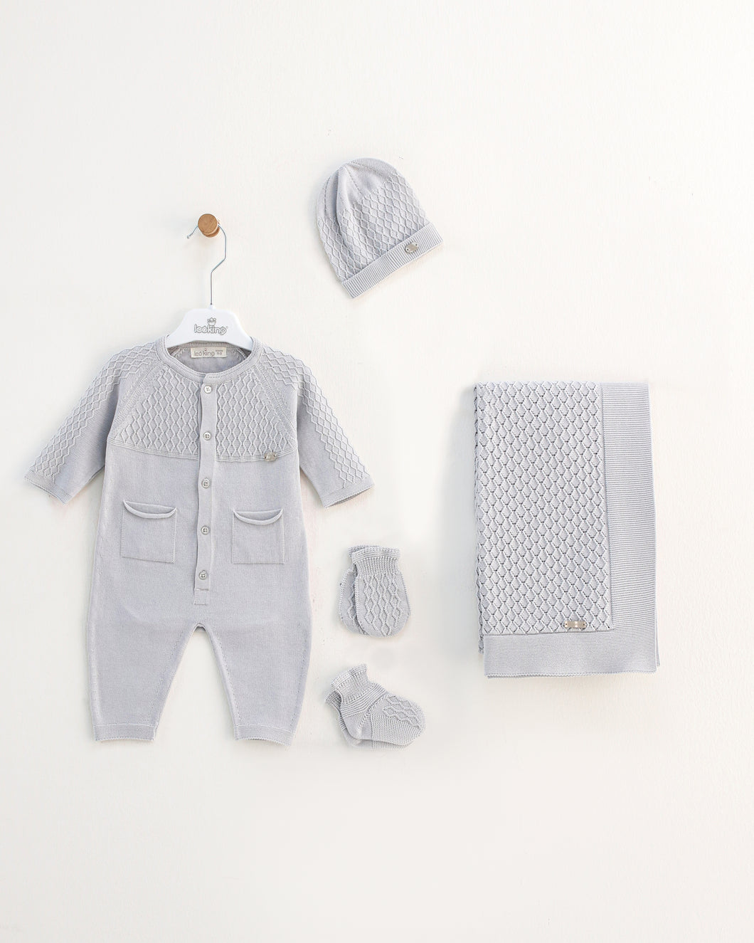 3067 Newborn Grey Baby Gift 5 Pieces Set