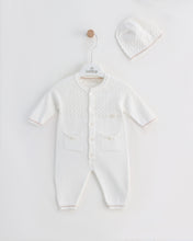 Charger l&#39;image dans la galerie, 7390 Baby Boy White  Knitted Romper (Pack4)
