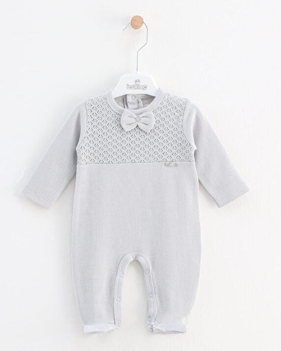 12710  Boys Grey Babygrow (Pack 4)