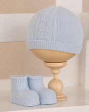 Load image into Gallery viewer, 1330  Baby Boy Hat And Booties
