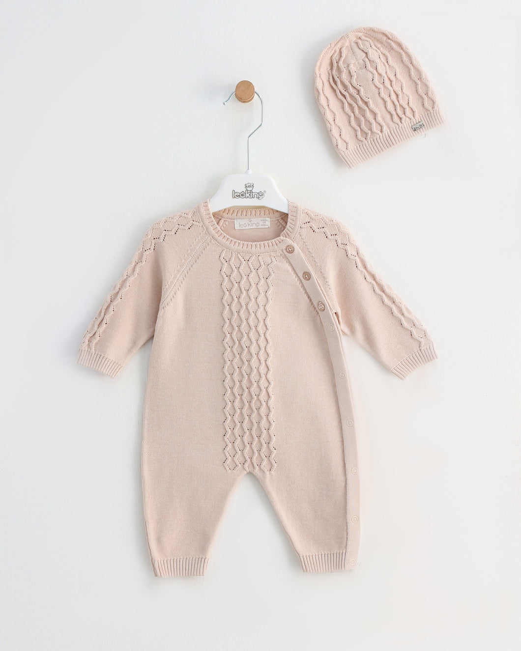 7388 Beige Knitted Romper (Pack4)