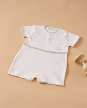 Load image into Gallery viewer, 10717-W Boys White Romper (Pack of 4)
