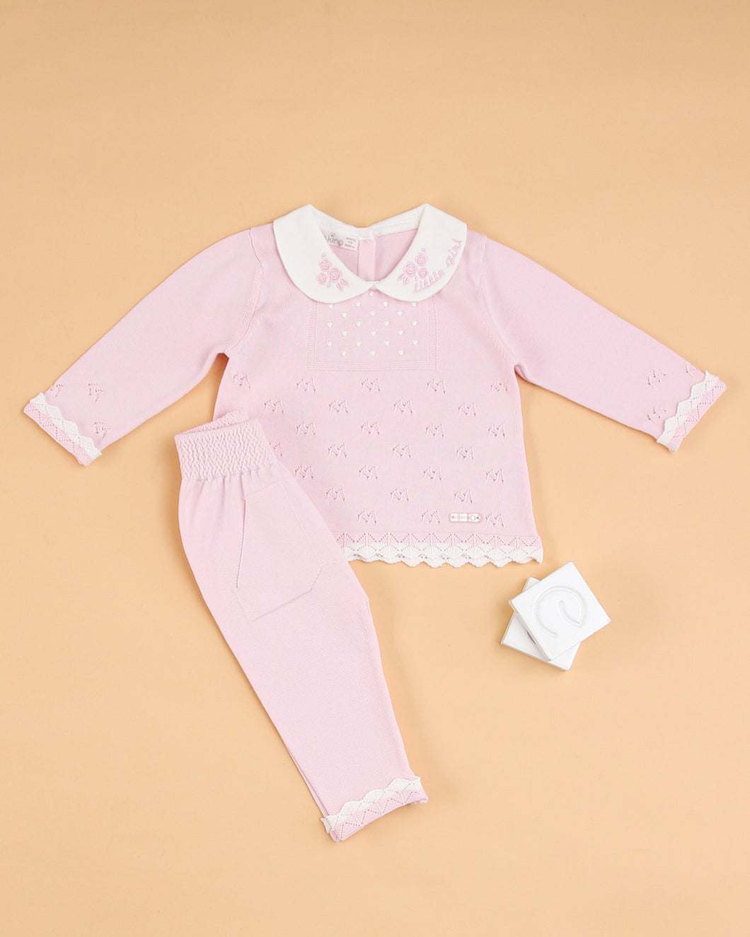 8373-P Conjunto Niña 2 Piezas Punto (Pack de 4) 