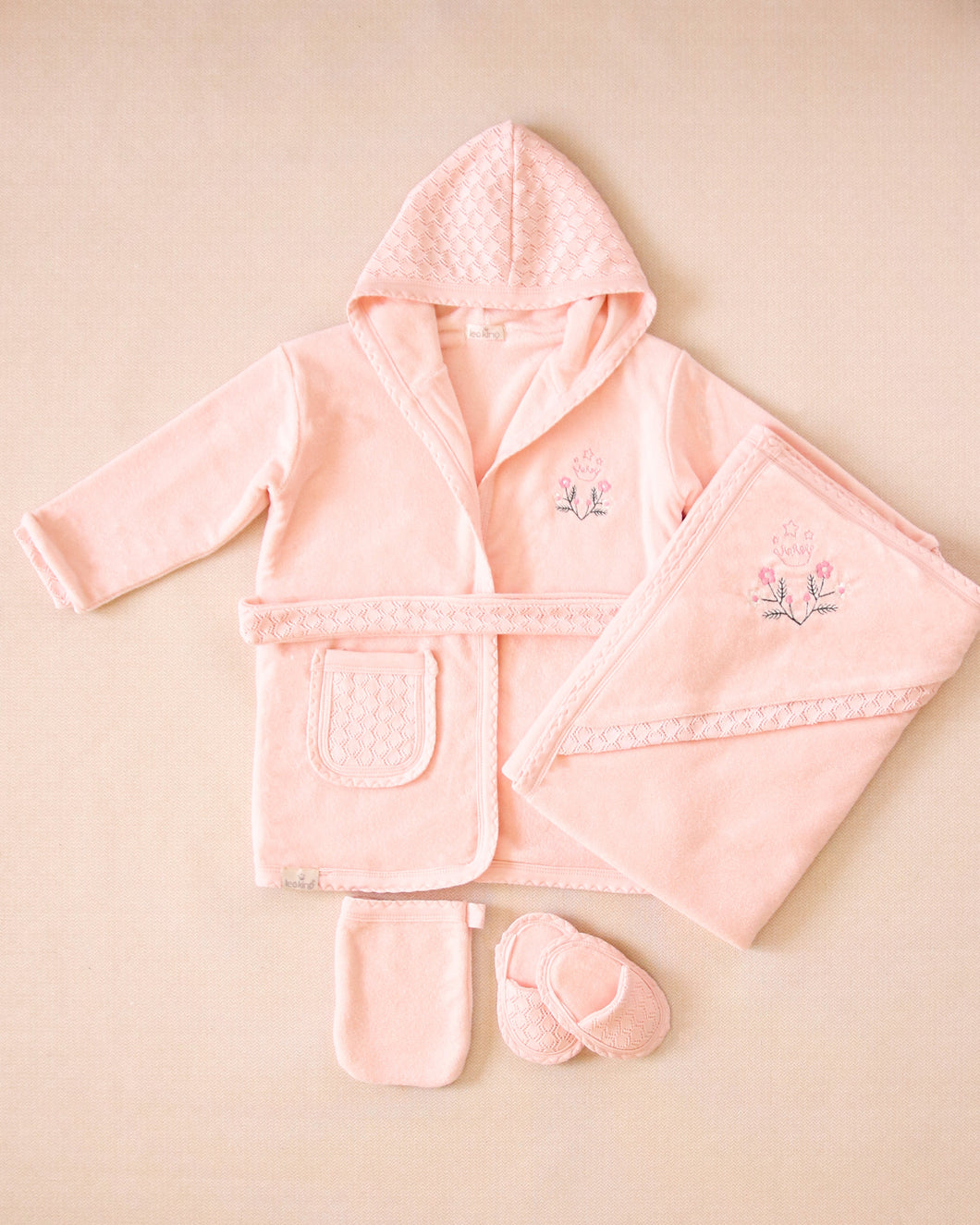 12802-P Pink Bathrobes for Newborn (Gift Set)