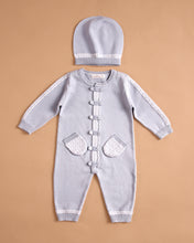 Load image into Gallery viewer, 7374 Grey Boy Romper Suit
