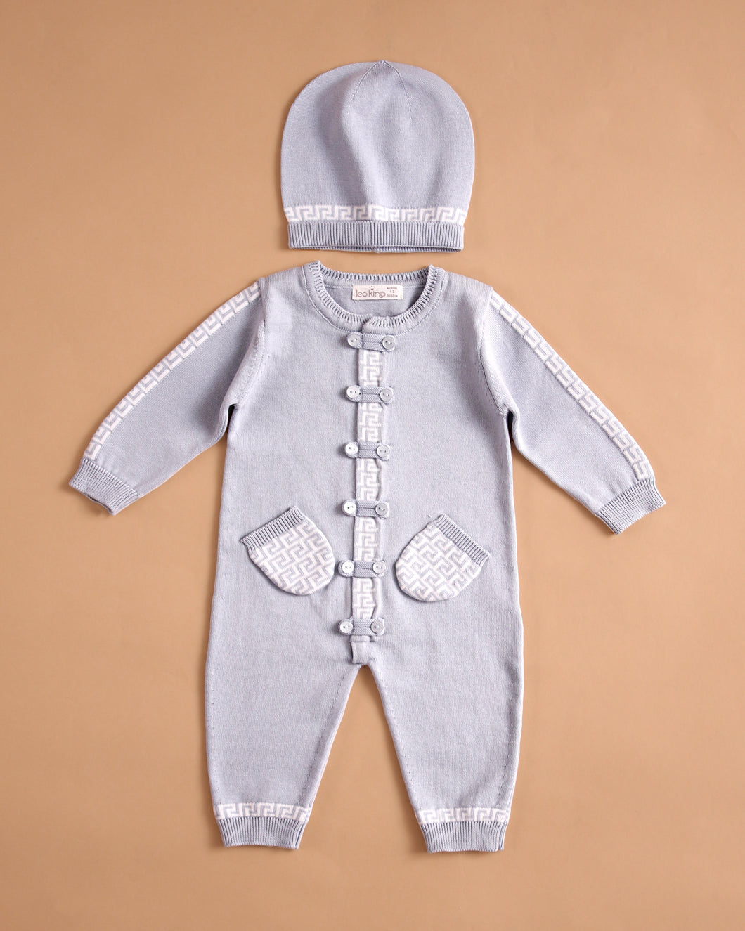 7374 Grey Boy Romper Suit (Pack 4)