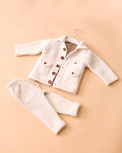 Charger l&#39;image dans la galerie, 9552- Beige  Boys Knitted Trousers 3pcs Set
