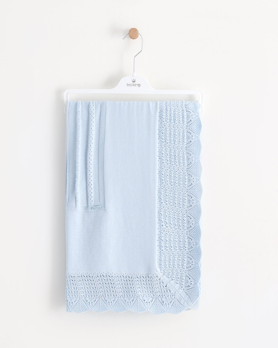 6365 Light Blue Knitted Shawl